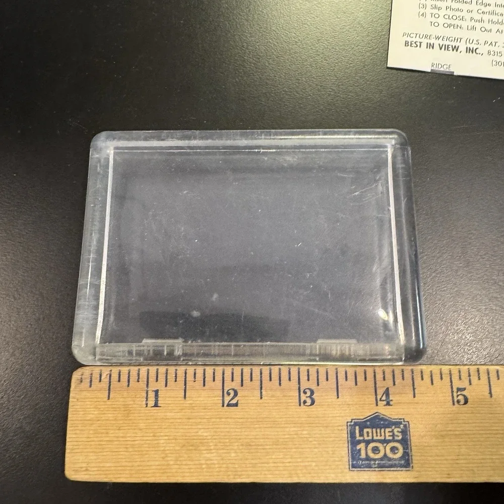 vintage Best In View Holder Card acrylic display case weighted picture holder